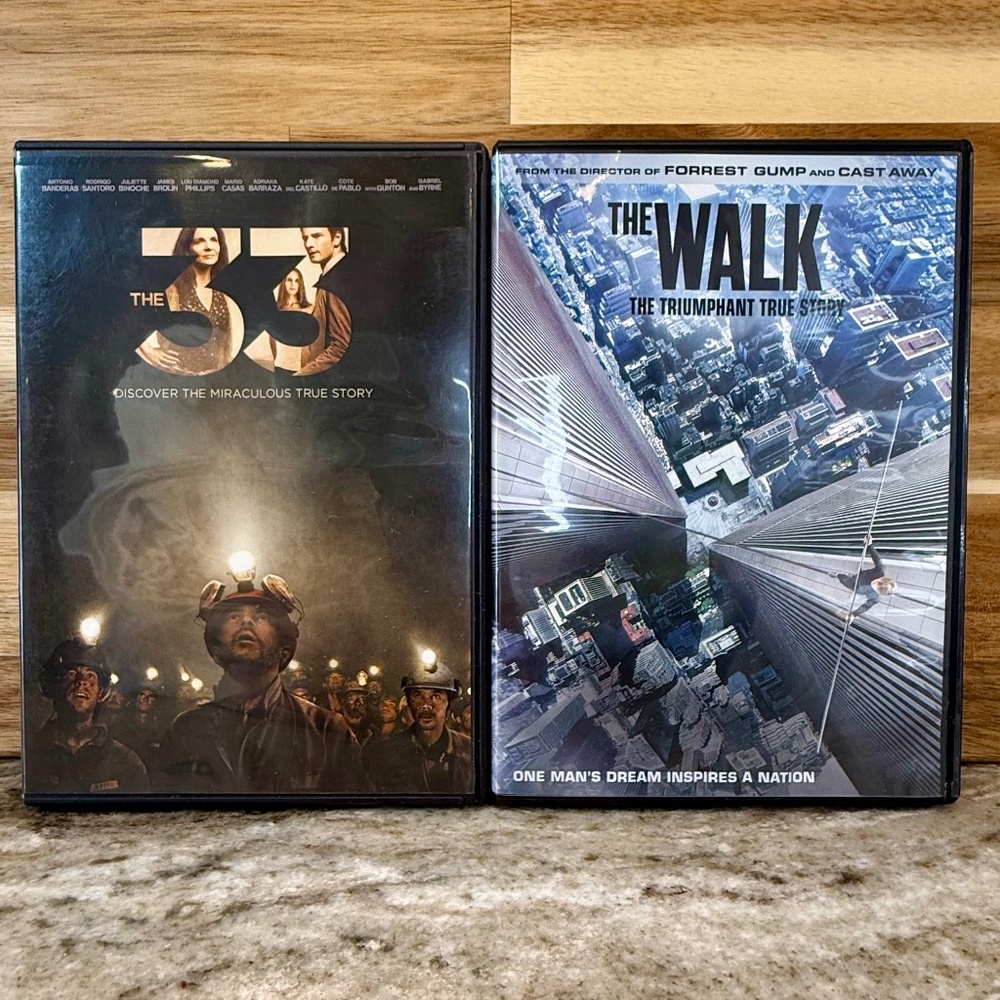 🎥 True‑Story Drama 2 DVD Movie Bundle – The 33 & The Walk  🎥